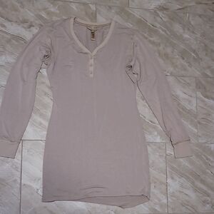 SKIMS Cream Long Sleeve Chemise
